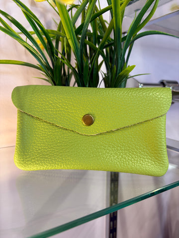 Real Leather Purse > Lime