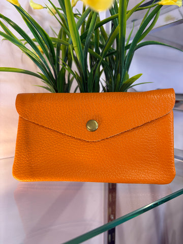 Real Leather Purse / Orange