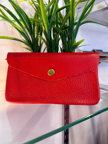 Real Leather Purse / Red