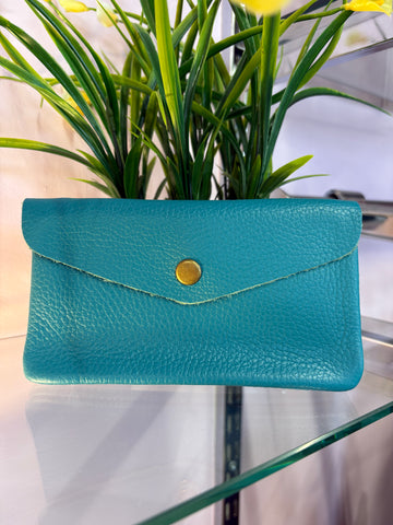 Real Leather Purse / Teal