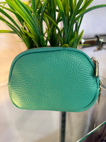 Real Leather Coin Purse > Teal