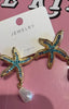 Starfish Earring Drop down / Teal
