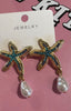 Starfish Earring Drop down / Teal