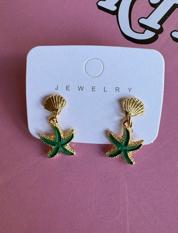 Shell and Starfish Earrings > Small