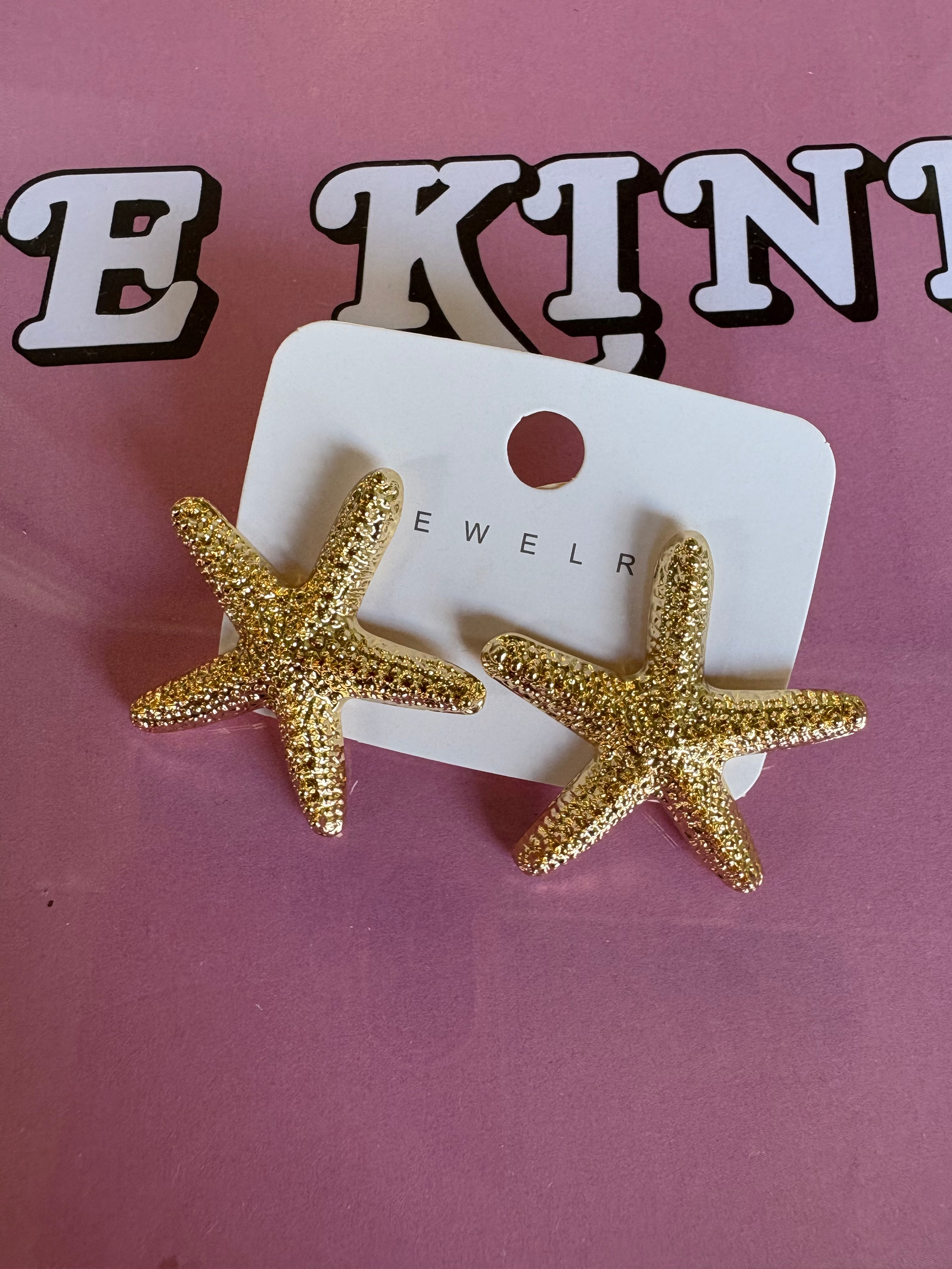 Starfish Earrings Golden