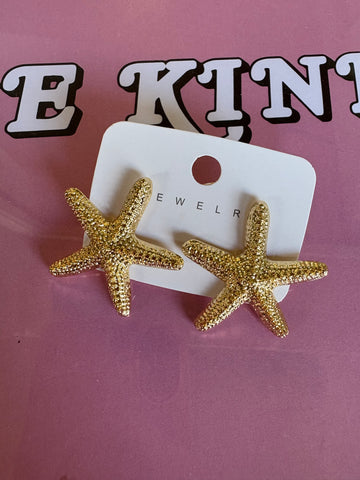 Starfish Earrings Golden