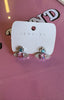 The Viv Earrings > Pink and Silver