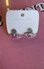 The Viv Earrings > Pink and Silver