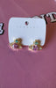 The Viv Earrings > Pink and Gold
