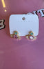 The Viv Earrings > Pink and Gold