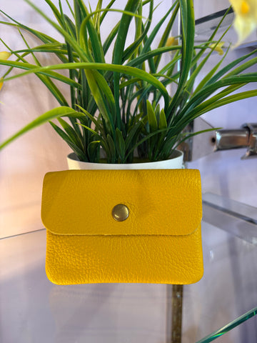 Small Real Leather Purse > Yellow