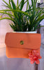 Small  Real Leather Purse / Peach