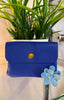 Small Real Leather Purse > Royal Blue