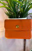 Small Real Leather Purse > Orange