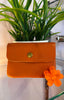 Small Real Leather Purse > Orange