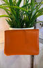 Small Real Leather Purse > Orange