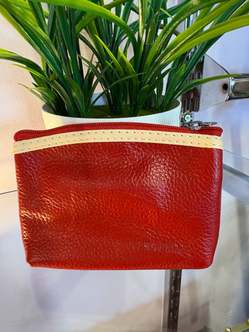 Real Leather Coin Purse > Rosey red