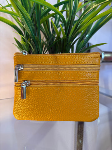 Real Leather Coin Purse > Yellow