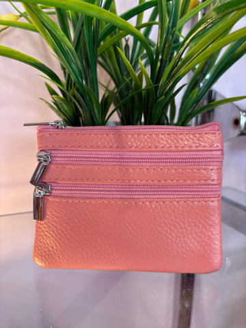 Real Leather Coin Purse > Pink