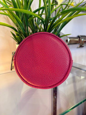 Real Leather Coin Purse > Hot Pink