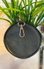 Real Leather Circular Coin Purse > Navy