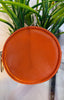 Real Leather Circular Coin Purse > Orange