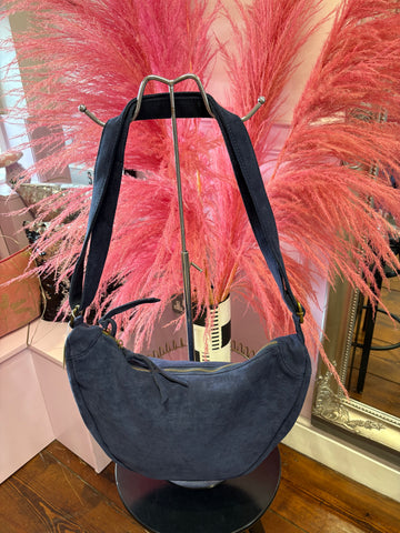 Suedette Sling Bag > Navy