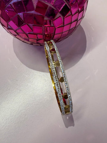 Queen of Hearts Bangle -  Gold