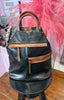 Two Tone Triangular Backpack > Black