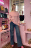 Chunky Knit Jumper > Baby Pink