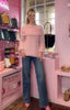 Chunky Knit Jumper > Baby Pink