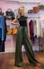 Two Stripe Wide Leg Joggers > Khaki