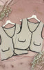 Scallop Trim Knit Waistcoat > Beige