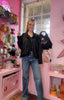 Suedette Slouchy Jacket > Black
