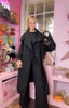 Waterfall Open Coat > Black