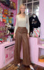 Pleather Tan Trousers