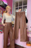 Pleather Tan Trousers