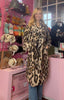 Leopard Print Open Coat