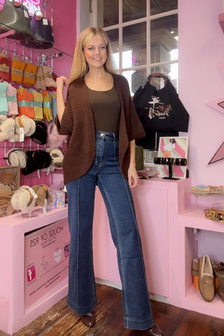 Basic Cardigan > Chocolate Brown