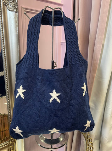 Star Knit Shoulder Bag