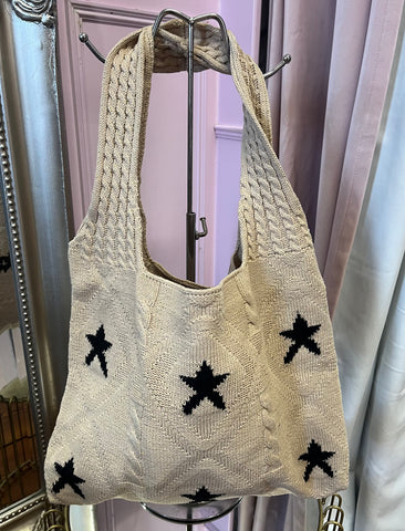 Star Knit Shoulder Bag