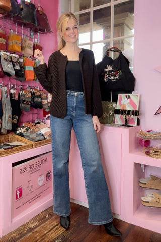 Edge To Edge Cardigans > Chocolate Brown