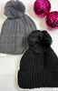 Winter Warmer Pompom Hat  > Black