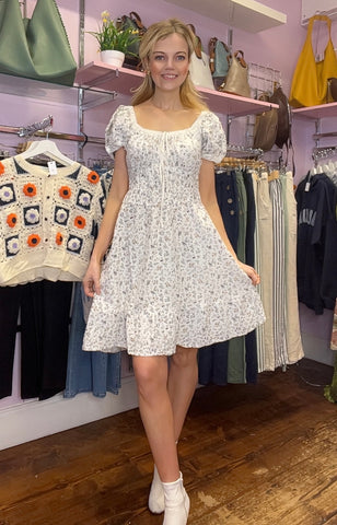 Ditsy Bardot Dress