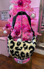 Leopard Print Textured Sling Bag > Black & White