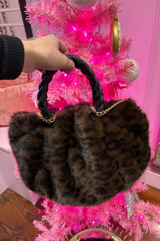 Faux Fur Bag > Leopard Print