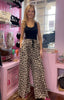 Wide Leg Leopard Print Trousers