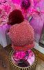 Tinsel Sparkle Pom Pom Hat > Red