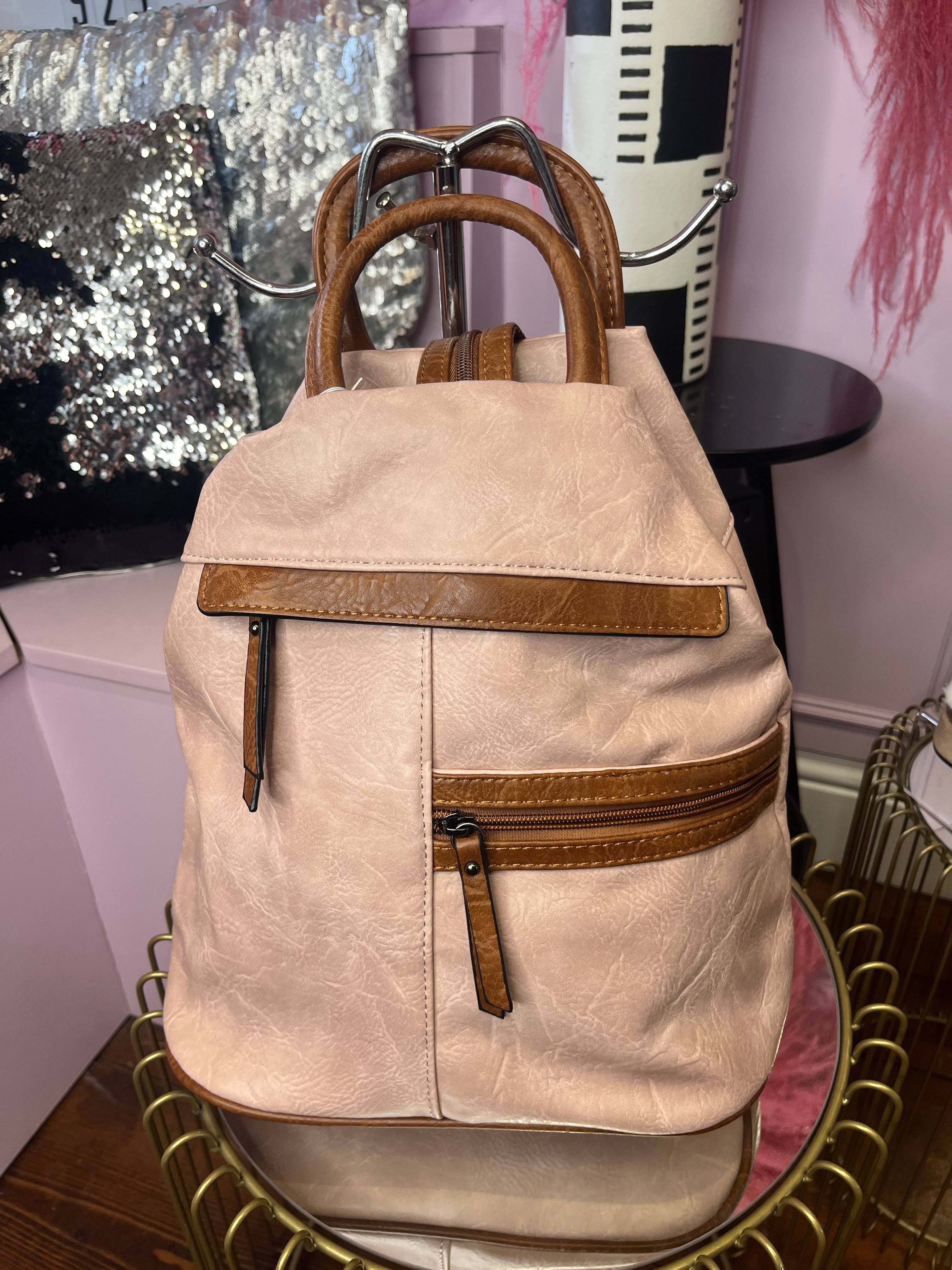 Triangular Zipped Backpack