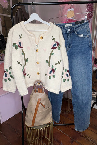 Embroidered Cardigan